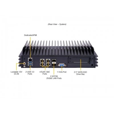 Фанless embedded box Supermicro SYS-E302-12D-4C Фанless embedded box Supermicro SYS-E302-12D-4C