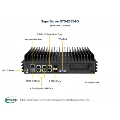 Сервер SUPERMICRO E302-9D SYS-E302-9D Сервер SUPERMICRO E302-9D SYS-E302-9D