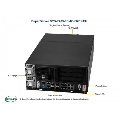 Серверная платформа SUPERMICRO E403-9D-4C-FRDN13+ SYS-E403-9D-4C-FRDN13+ Серверная платформа SUPERMICRO E403-9D-4C-FRDN13+ SYS-E403-9D-4C-FRDN13+