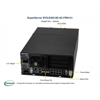 Серверная платформа SUPERMICRO E403-9D-4C-FRN13+ SYS-E403-9D-4C-FRN13+ Серверная платформа SUPERMICRO E403-9D-4C-FRN13+ SYS-E403-9D-4C-FRN13+