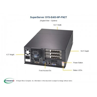 Серверная платформа SUPERMICRO E403-9P-FN2T SYS-E403-9P-FN2T Серверная платформа SUPERMICRO E403-9P-FN2T SYS-E403-9P-FN2T