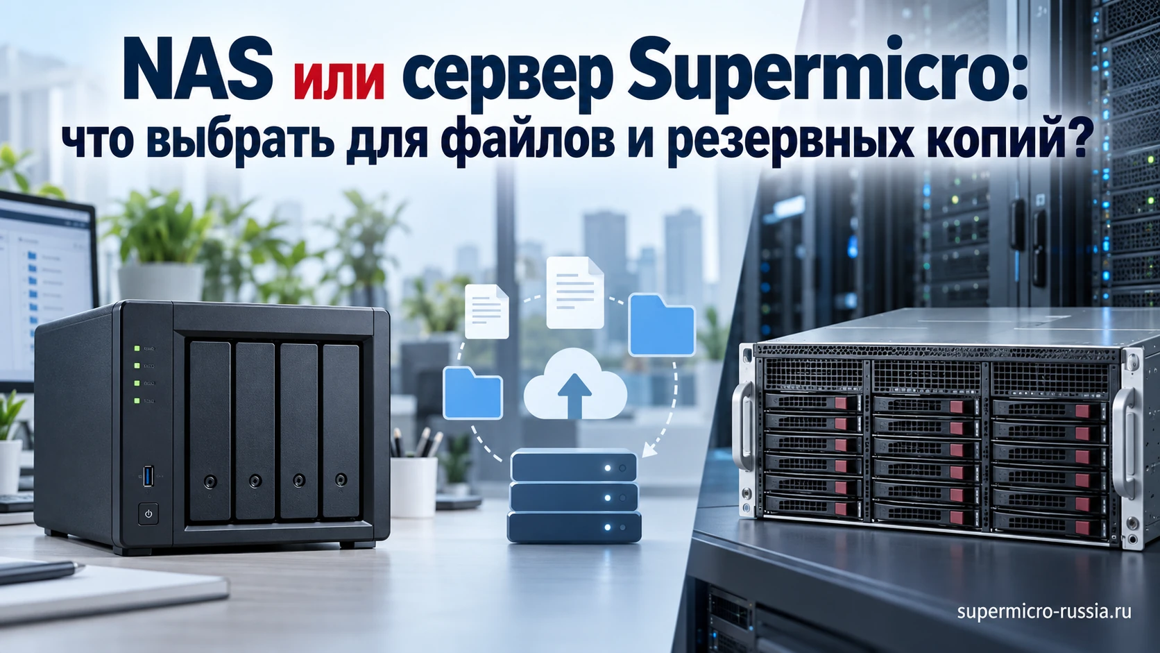 Готовый NAS и сервер хранения Supermicro для файлов и резервных копий