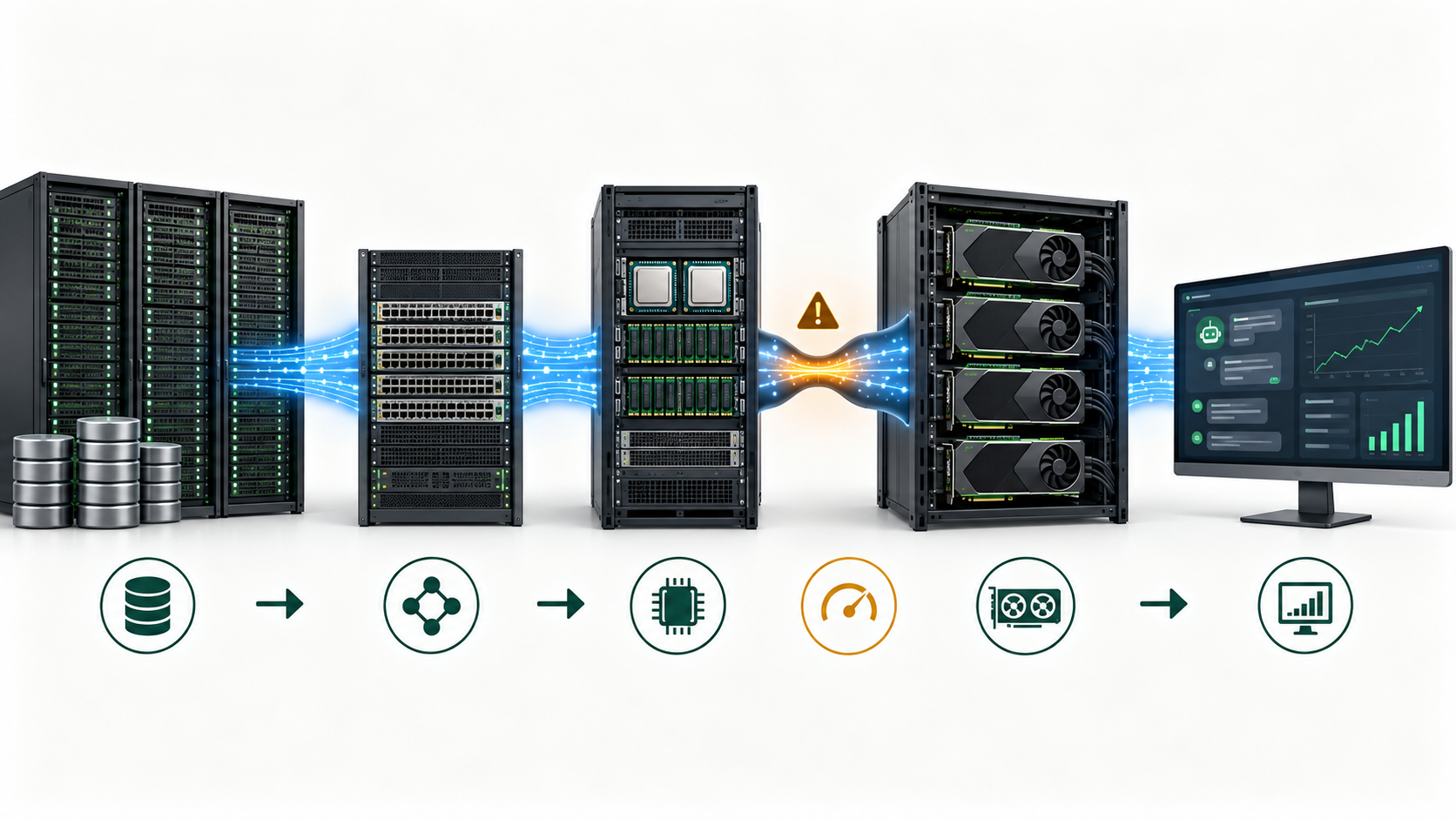 Узкие места ИИ-инфраструктуры между хранением, сетью, CPU, памятью и GPU