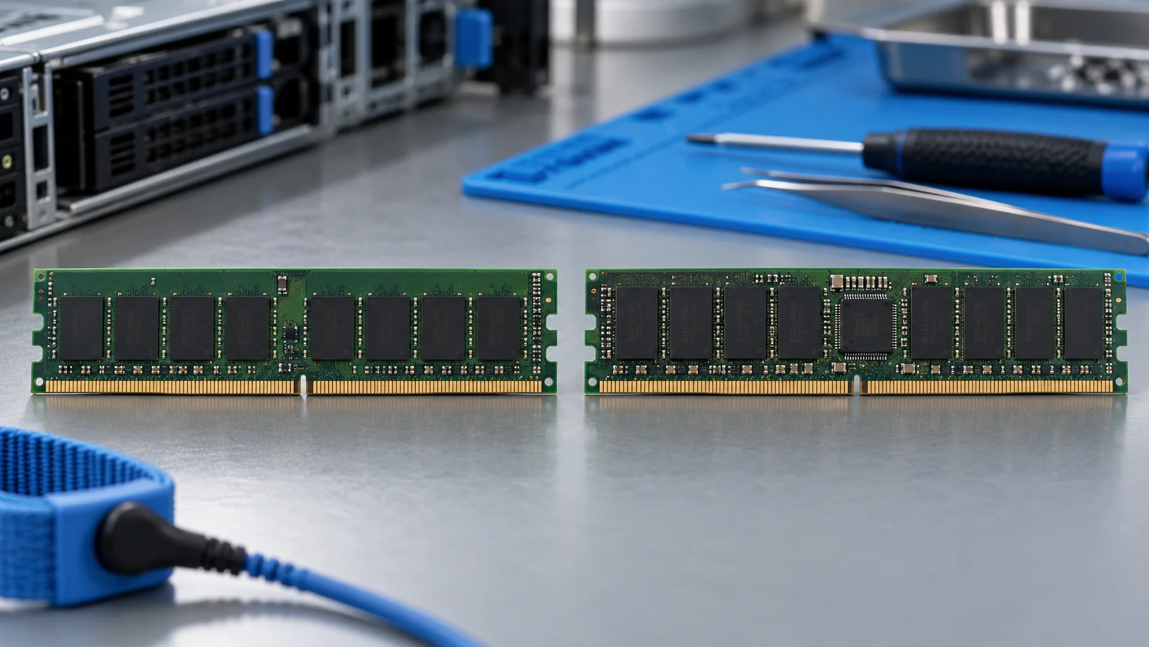 Концептуальное сравнение модулей ECC UDIMM и ECC RDIMM для серверной платы