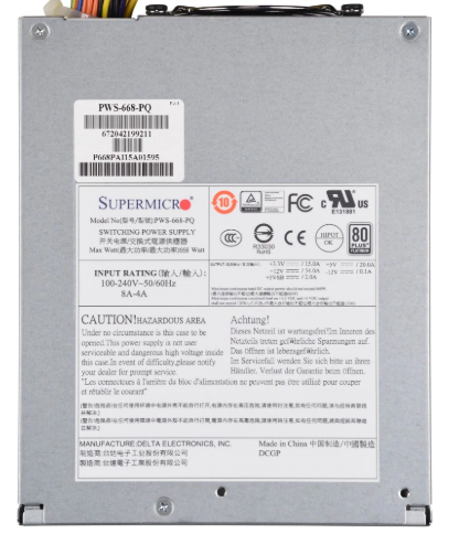 Блок питания Supermicro PWS-668-PQ (СУПЕРМИКРО) Блок питания Supermicro PWS-668-PQ (СУПЕРМИКРО)