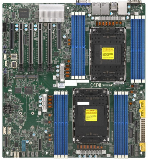 Материнская плата Supermicro MBD-X14DBI-T-B E-ATX, LGA4710, DDR5, 16 слотов памяти, 4 слота PCIe x16